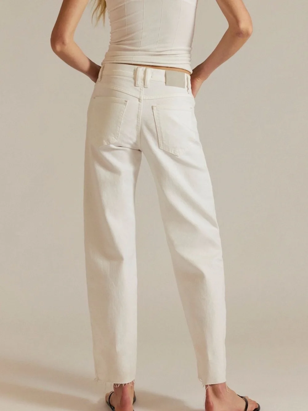 We The Free Risk Taker Mid-Rise Jeans in White - Picture 3 of 9